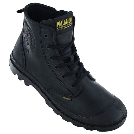 PALLADIUM Pampa Continental Leather - Men's Boots Leather Black 74373-008-M