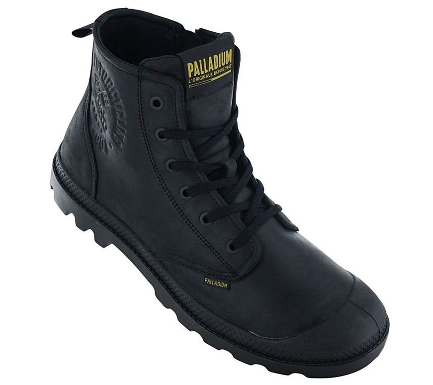 PALLADIUM Pampa Continental Leather - Men's Boots Leather Black 74373-008-M