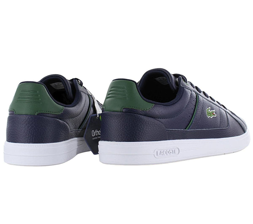 LACOSTE Europa Pro 123 - Herren Schuhe Leder Navy-Blau 745SMA00657B4