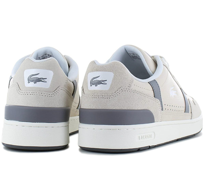 LACOSTE T-CLIP - Men's Sneakers Shoes Leather Beige 747SMA00672B7