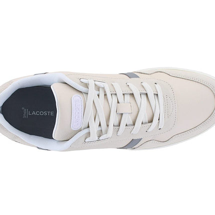 LACOSTE T-CLIP - Baskets Homme Chaussures Cuir Beige 747SMA00672B7