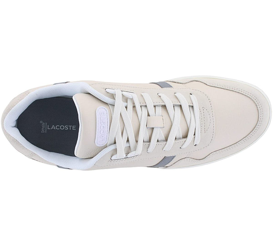 LACOSTE T-CLIP - Baskets Homme Chaussures Cuir Beige 747SMA00672B7