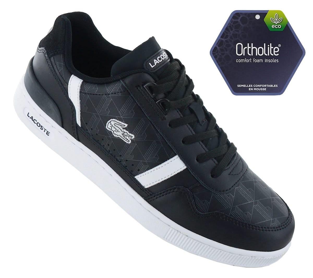 LACOSTE T - Clip Leather - Herren Sneakers Schuhe Leder Schwarz 747SMA0068312 - Brandstyle24