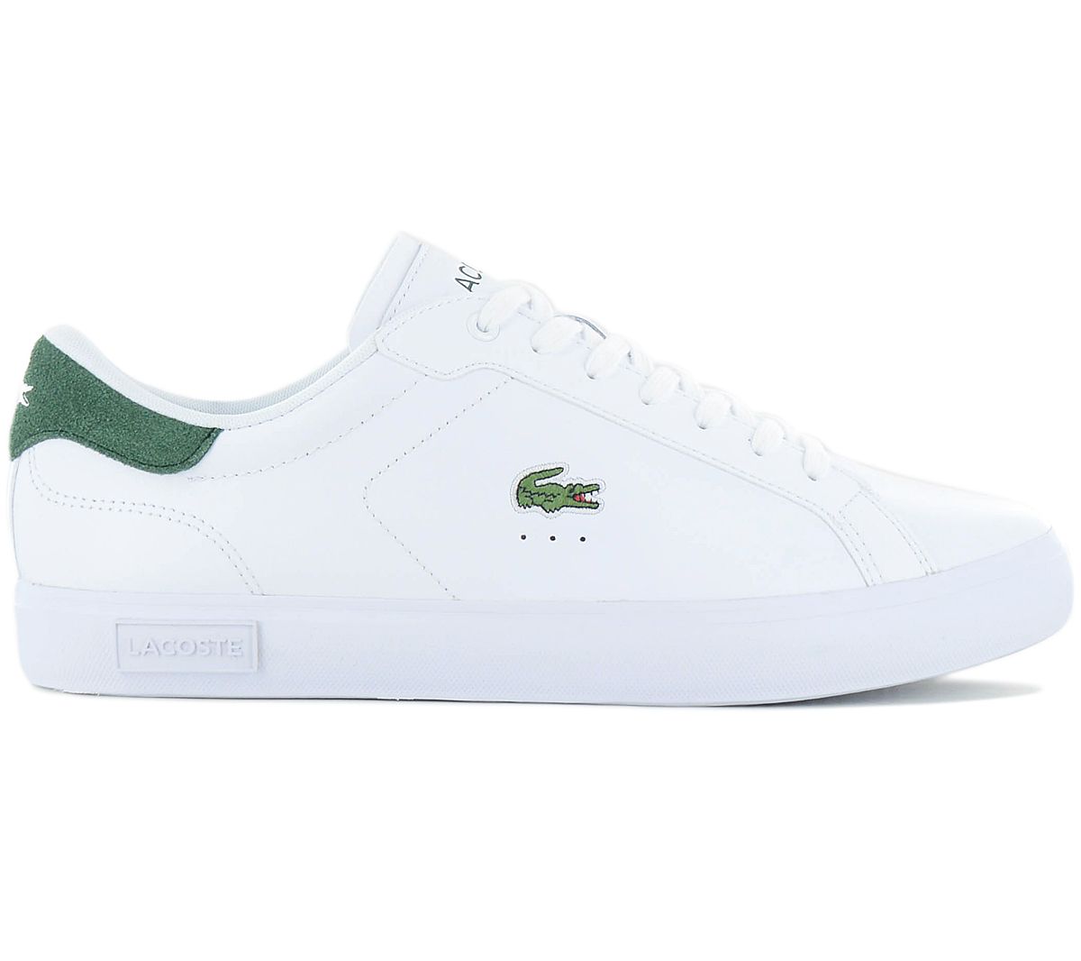 LACOSTE Powercourt 224 - Herren Sneakers Schuhe Leder Weiß 748SMA00011R