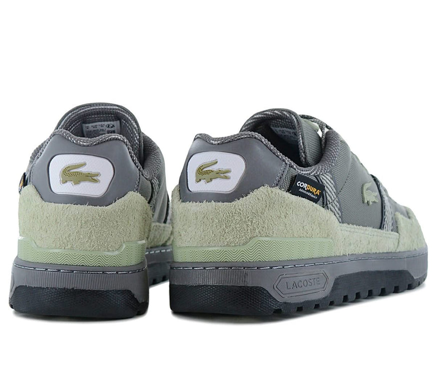 LACOSTE T-Clip Winter Low 224 - Scarpe da ginnastica invernali da uomo Cordura Grigio-Verde 748SMA0037LG5