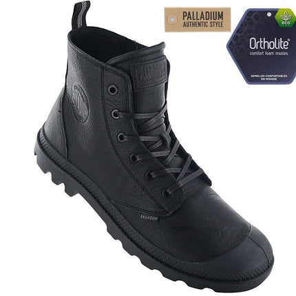 PALLADIUM Pampa Hi Zip Leather ESS - Men's Boots Leather Black 76888-008-M