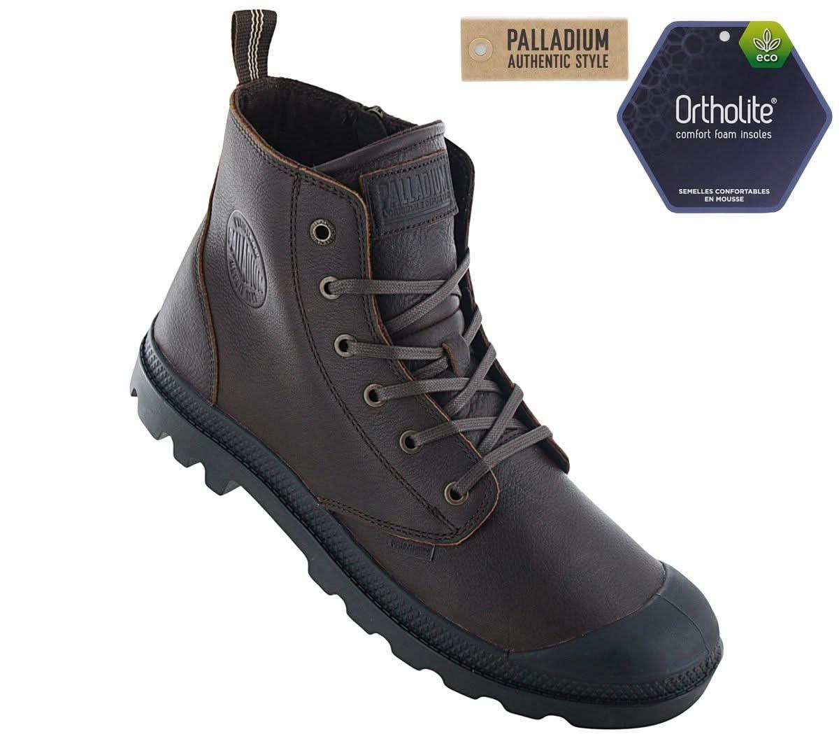 PALLADIUM Pampa Hi Zip Leather ESS - Herren Stiefel Boots Leder Braun 76888 - 248 - M - Brandstyle24