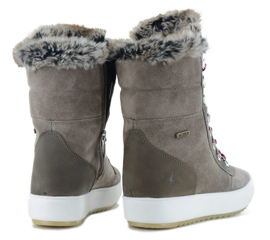 Lackner Kitzbühel Daisy TX - Damen Winter Stiefel Gefüttert Leder Boots 7842 Taupe