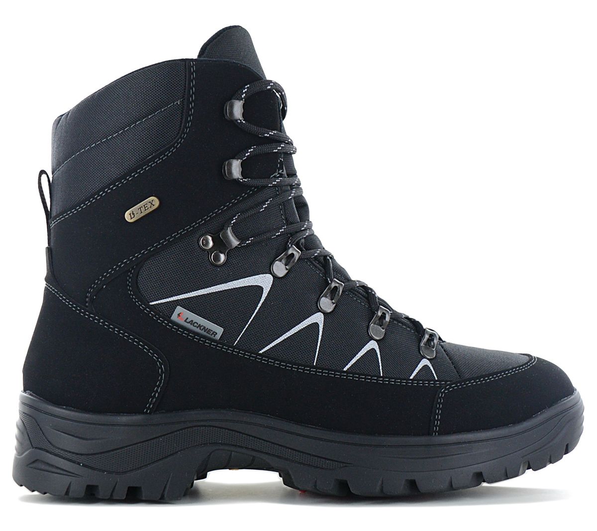 Lackner Kitzbühel Ultimate TX - Herren Winter Stiefel mit integrierten Spikes 7874 Schwarz