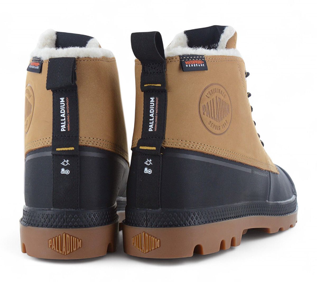 Palladium Men\'s Pampa Leather Waterproof Winter Boots Brown Shearling Lined SZ 7 Palladium PAMPA ZIP LTH ESS Brown - Free delivery | Spartoo  main image 2