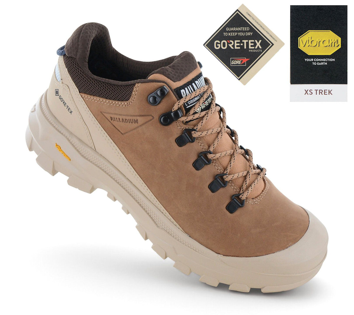 Palladium Pallarider Lo GTX GORE-TEX - Herren Outdoor Schuhe Braun 79574-252-M