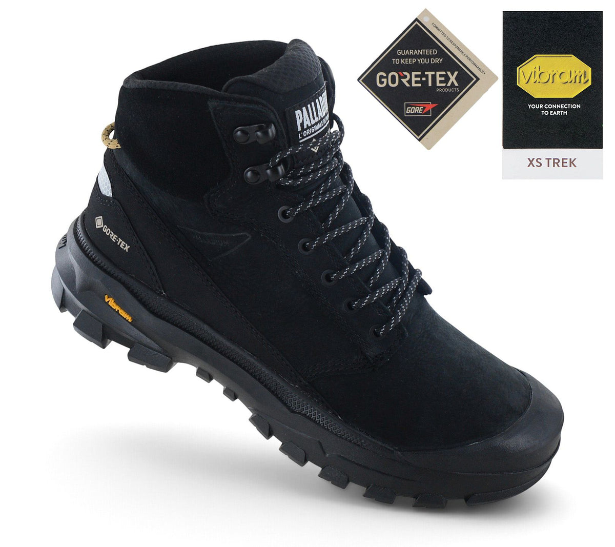 Palladium Pallarider Mid GTX Gore-Tex - Herren Boots Stiefel Leder Schwarz 79575-008-M