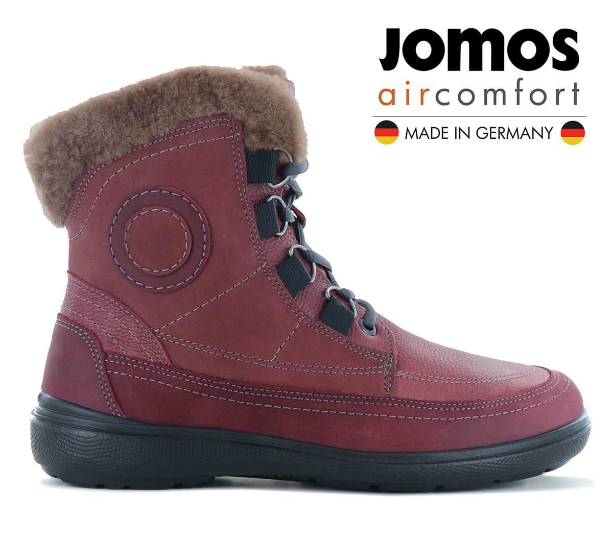 JOMOS Freewalk 806501 - Damen Winter Stiefel mit Lammfell Gefüttert in Leder Rot - Brandstyle24