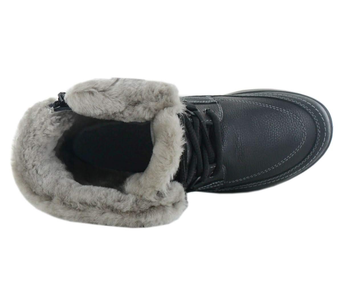 JOMOS Allegra 857513 - Damen Winter Stiefel mit Lammfell Gefüttert in Leder Schwarz - Brandstyle24