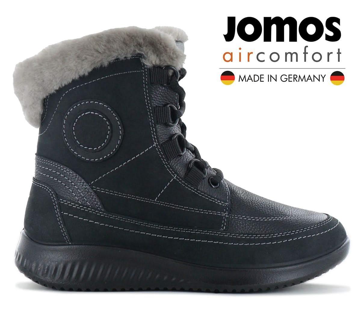 JOMOS Allegra 857513 - Damen Winter Stiefel mit Lammfell Gefüttert in Leder Schwarz - Brandstyle24