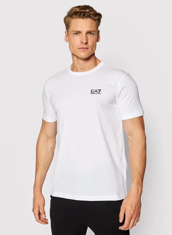 EA7 EMPORIO ARMANI Herren T-Shirt Baumwolle Weiß 8NPT51-PJM9Z-1100