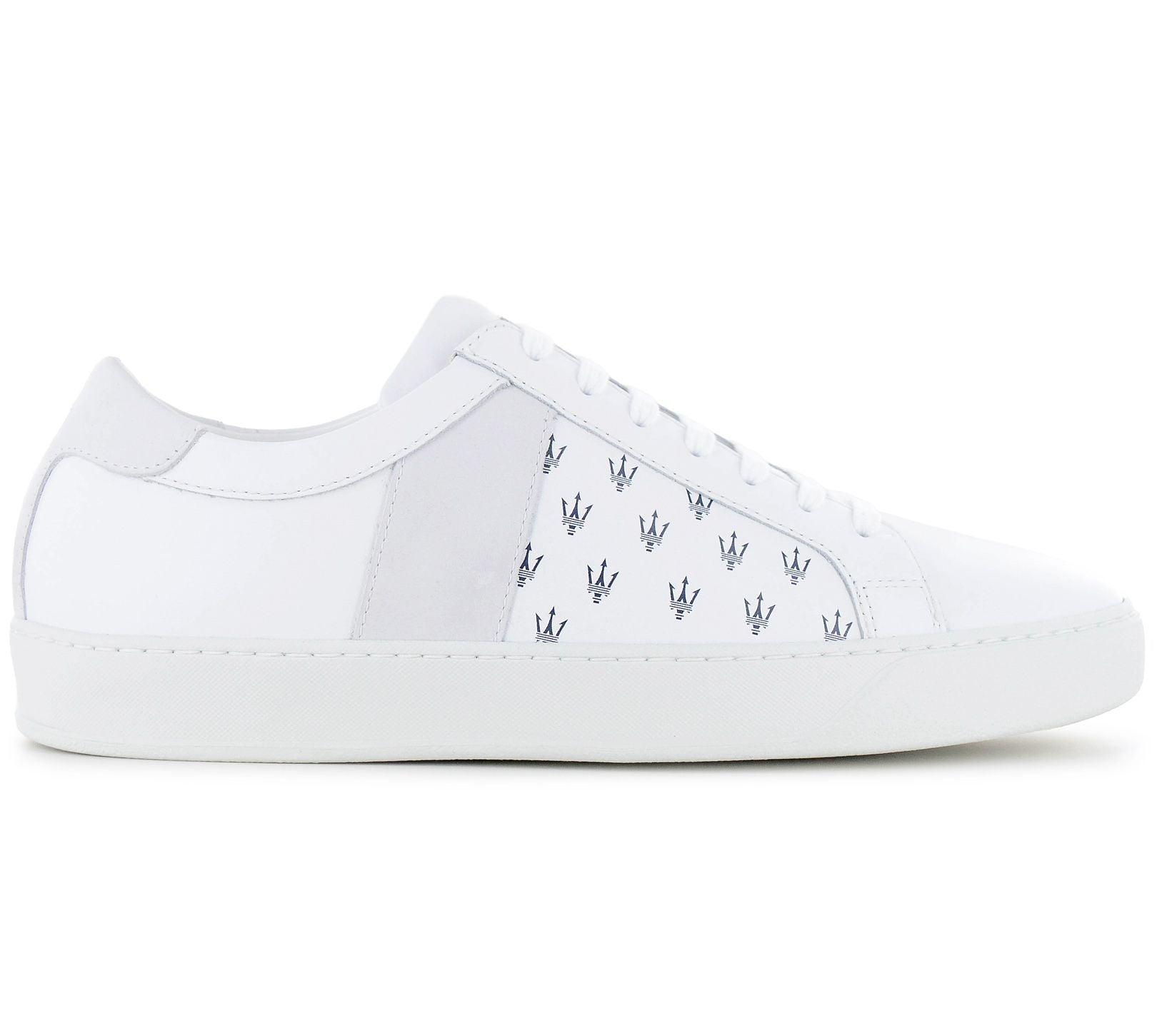 Maserati Trident Leather All Over - Herren Sneakers Schuhe Weiß 9200302