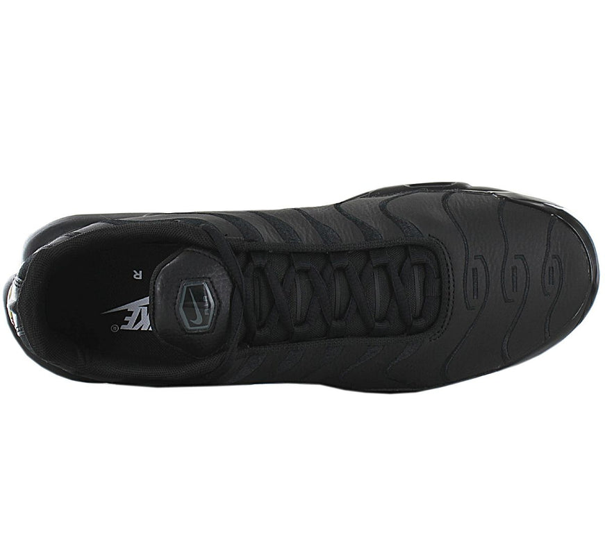 Nike Air Max Plus TN Leer - Triple Zwart - Heren Sneakers Schuhe Schwarz AJ2029-001