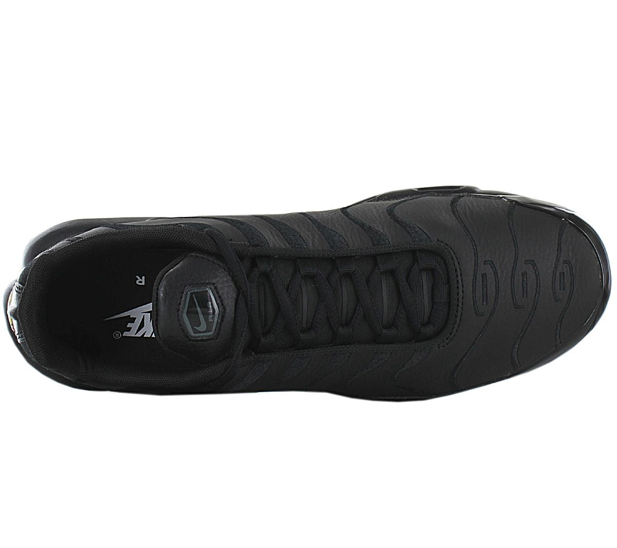 Nike Air Max Plus TN Leather - Triple Black - Herren Sneakers Schuhe Schwarz AJ2029 - 001 - Brandstyle24