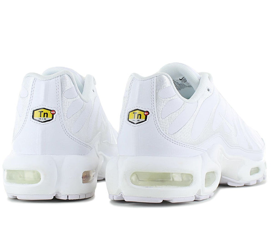 Nike Air Max Plus TN Leather - Triple White - Herren Sneakers Schuhe AJ2029-100