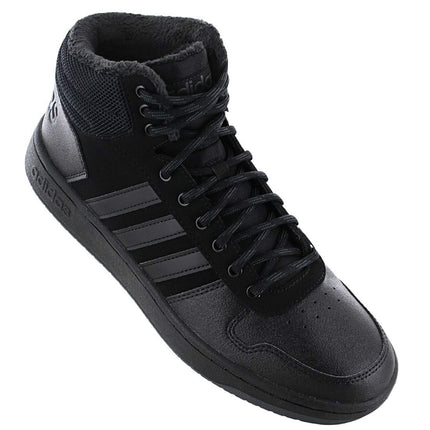 adidas Hoops 2.0 Mid - Herren Winter Schuhe Sneakers Schwarz B44621