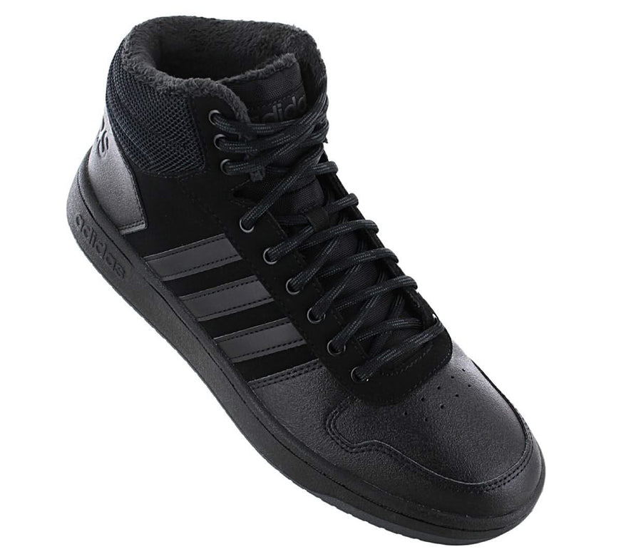 adidas Hoops 2.0 Mid - Herren Winter Schuhe Sneakers Schwarz B44621