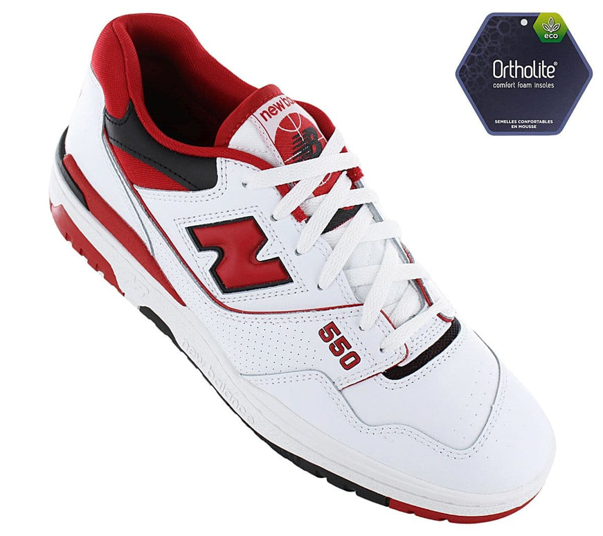 New Balance 550 - Chaussures Baskets Homme Cuir Blanc BB550SE1