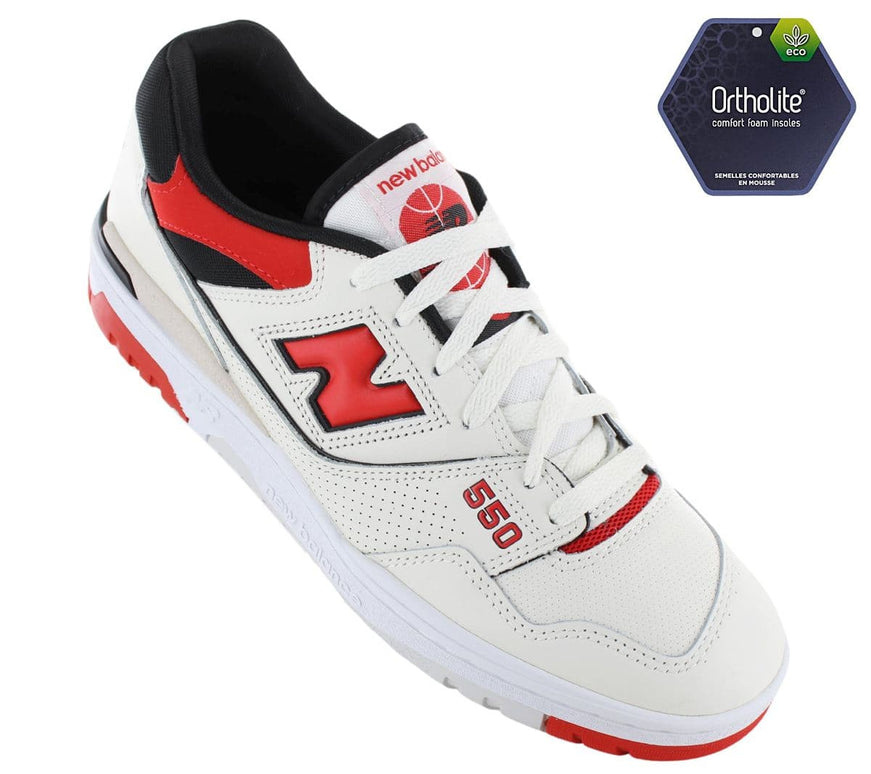 New Balance 550 - Scarpe da ginnastica da uomo in pelle bianche BB550VTB