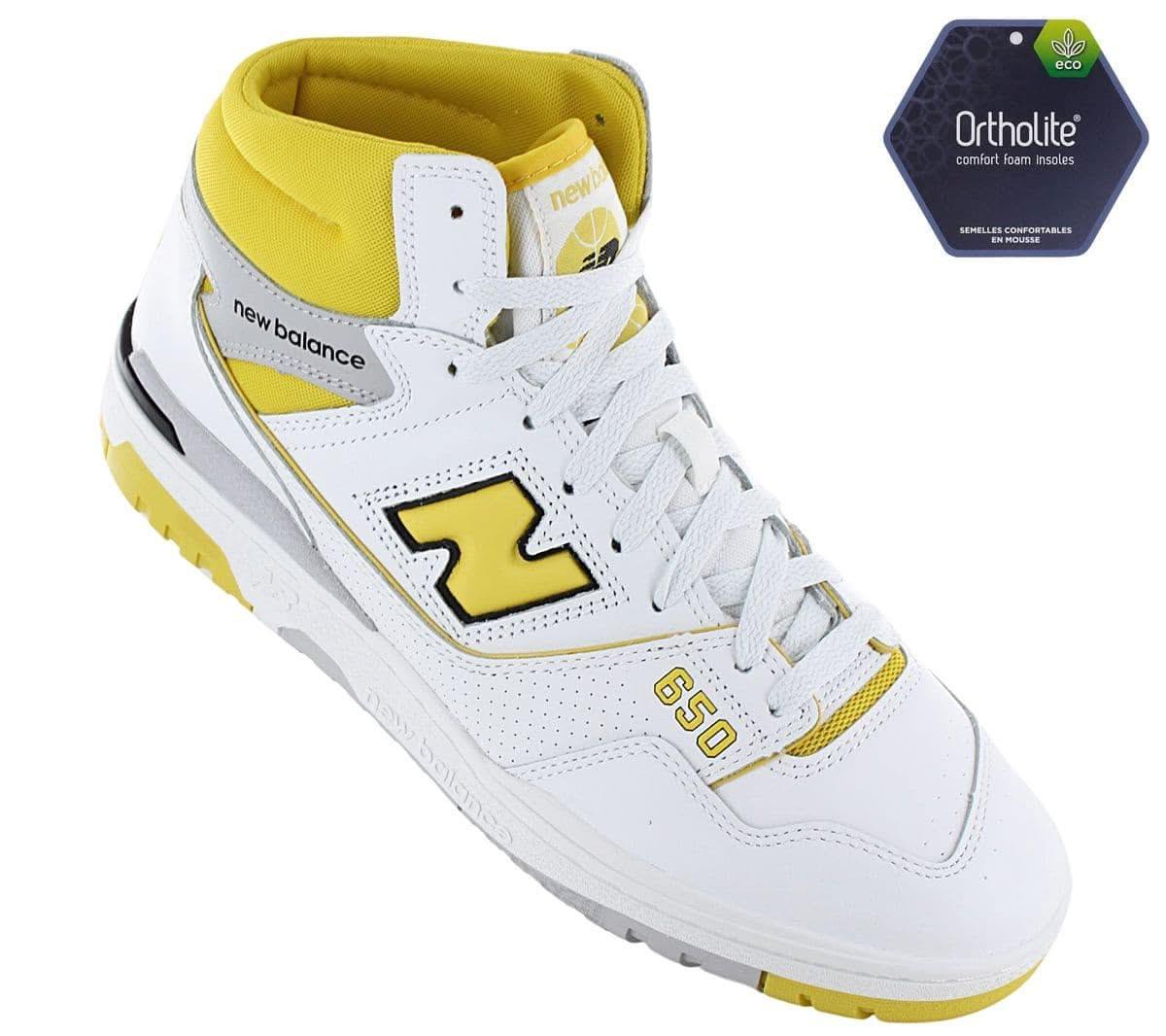 New Balance High Top Sneakers Shoes BB650RCG White Honeycomb Yellow Size 11 New Balance 650  main image 3