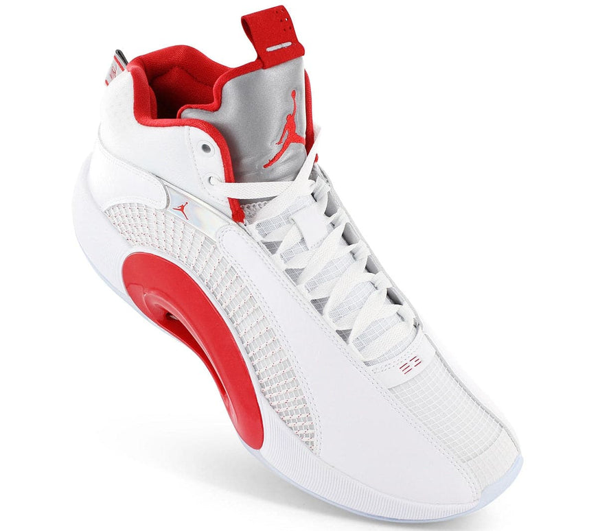 Air Jordan 35 XXXV - Zapatillas de baloncesto para hombre Blanco-Rojo CQ4227-100