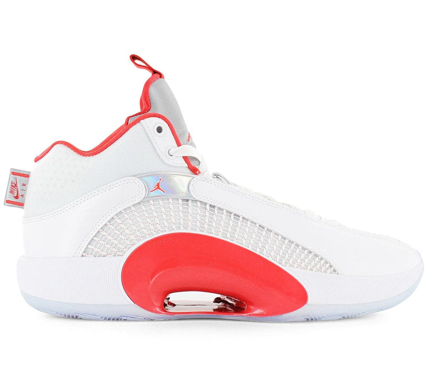 Air Jordan 35 XXXV - Zapatillas de baloncesto para hombre Blanco-Rojo CQ4227-100