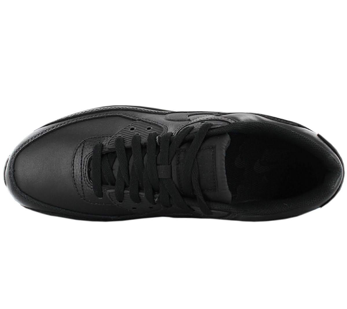 Nike Air Max 90 Leather - Herren Sneakers Schuhe Leder Triple - Black CZ5594 - 001 - Brandstyle24