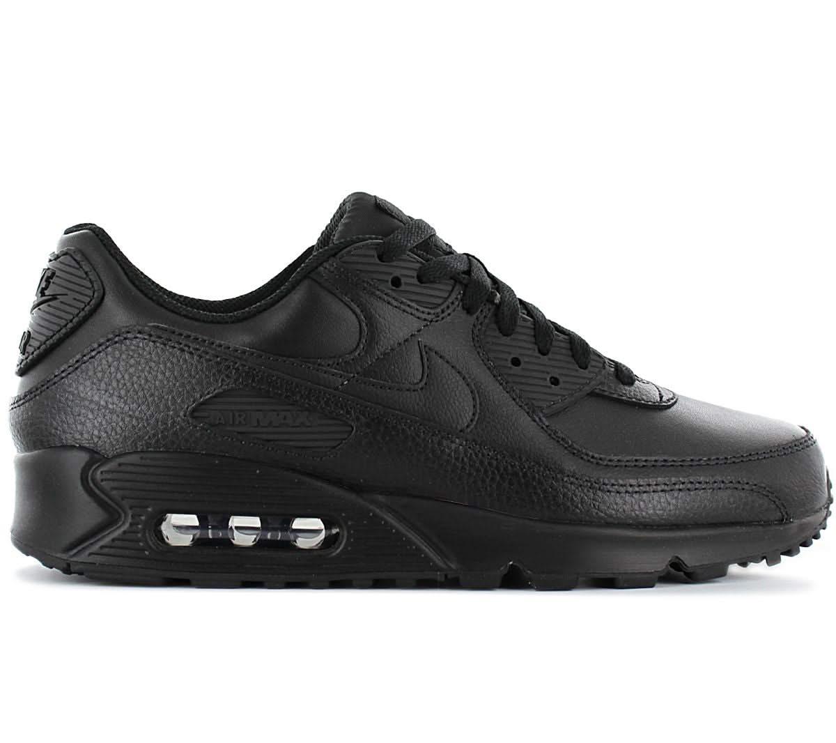 Nike Air Max 90 Leather - Herren Sneakers Schuhe Leder Triple - Black CZ5594 - 001 - Brandstyle24