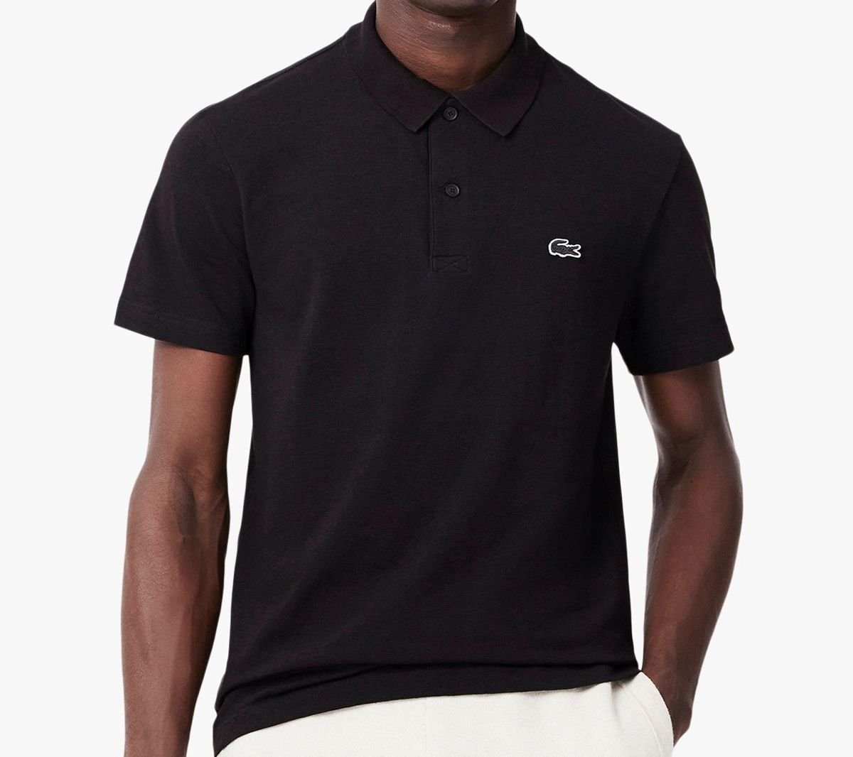LACOSTE Polohemd - Herren Polo T-Shirt Baumwolle Schwarz DH5522 - 031 Regular - Fit - Brandstyle24