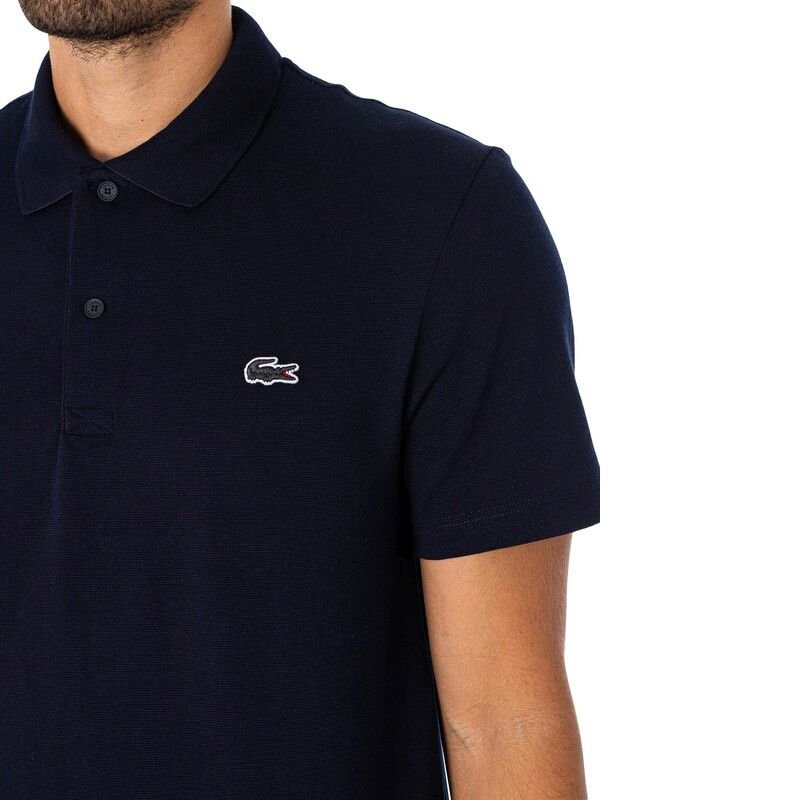 LACOSTE Polohemd - Herren Polo T-Shirt Baumwolle Blau DH5522 - 166 Regular - Fit - Brandstyle24