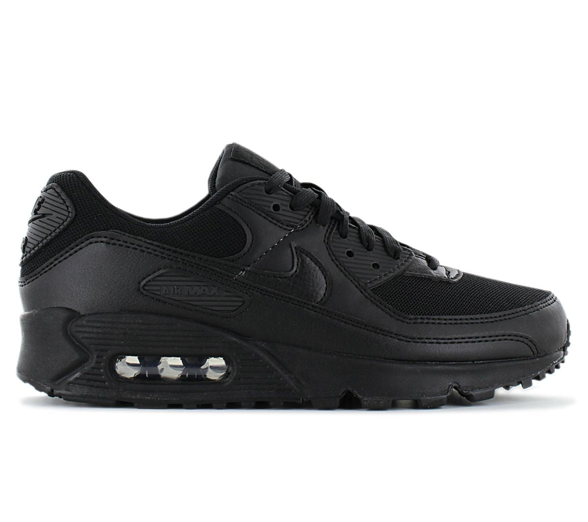 Nike Air Max 90 (W) - Triple Black - Damen Sneakers Schuhe Schwarz DH8010-001