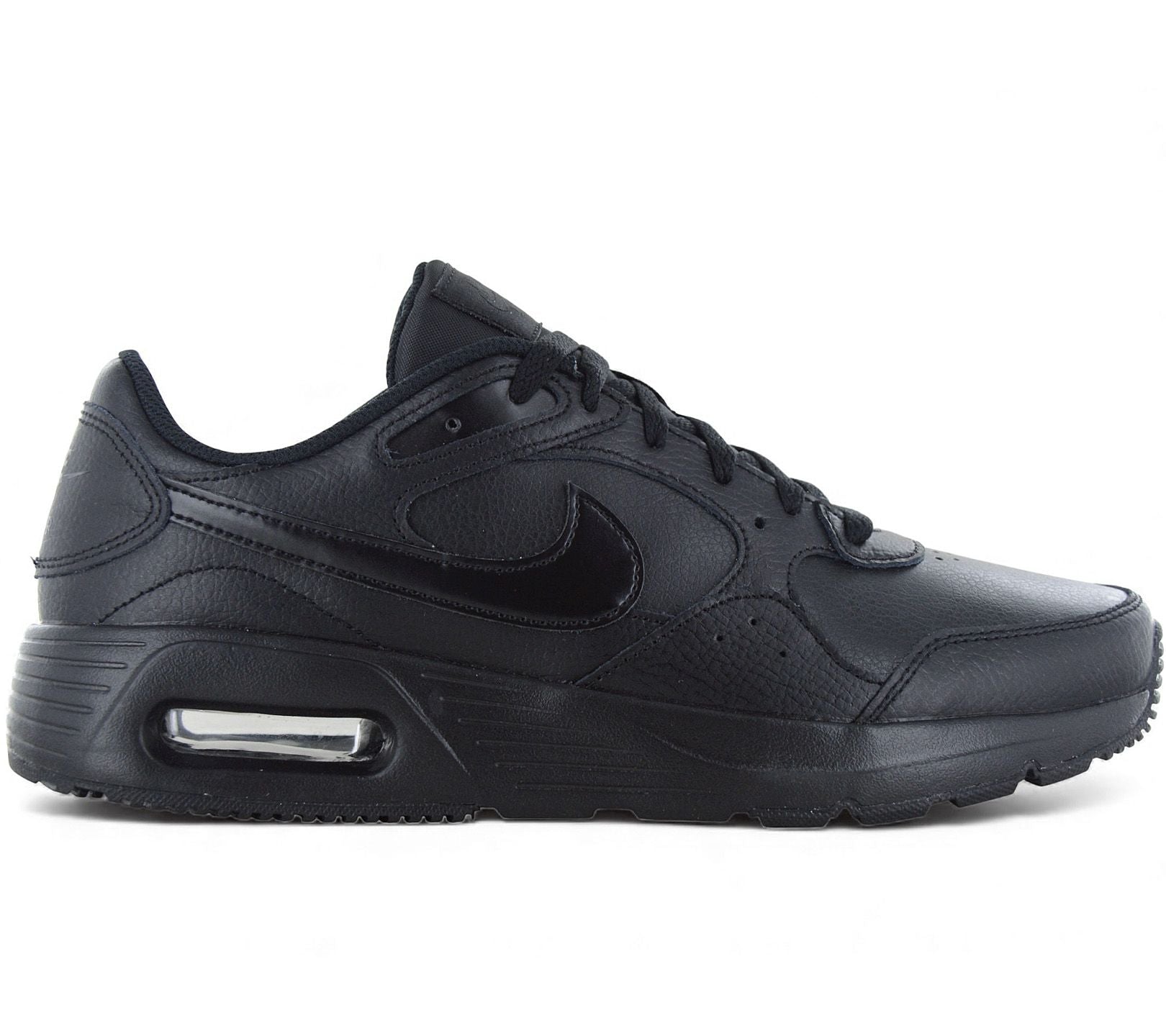 Nike Air Max SC LEA Leather - Triple Black - Herren Sneakers Schuhe Schwarz DH9636-001