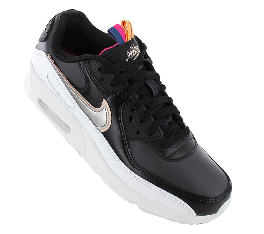 Nike Air Max 90 Leather SE GS - Shoes Leather Black-White DJ0414-001