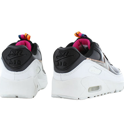 Nike Air Max 90 Leather SE GS - Schoenen Leer Zwart-Wit DJ0414-001