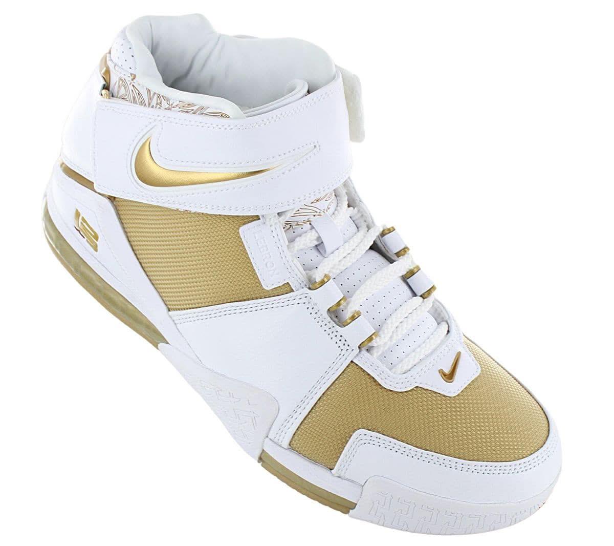 Nike LeBron Zoom 2 II - Maccabi - Herren Basketball Schuhe Weiß - Gold DJ4892 - 100 - Brandstyle24