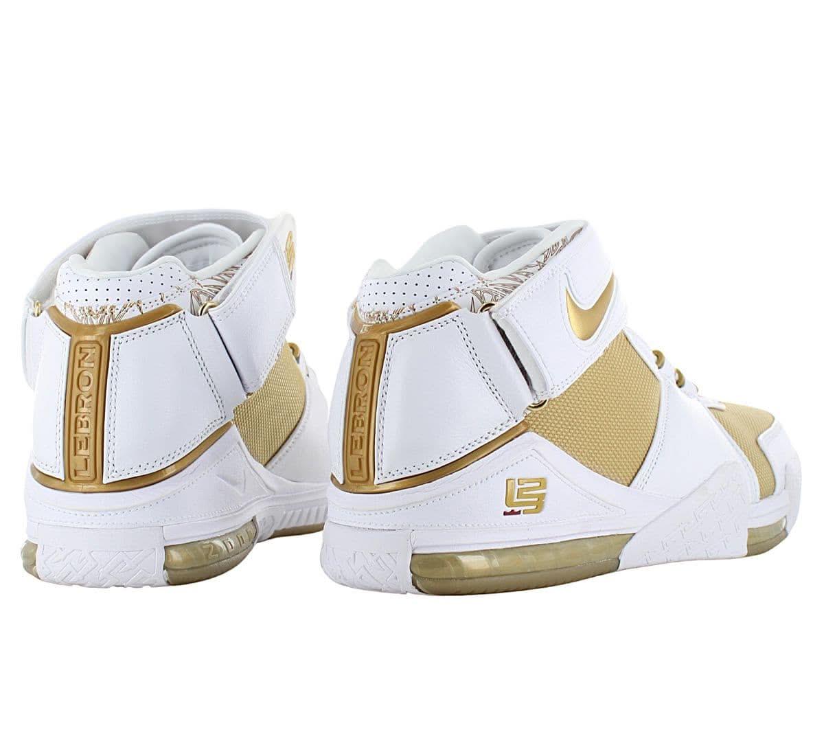 Nike LeBron Zoom 2 II - Maccabi - Herren Basketball Schuhe Weiß - Gold DJ4892 - 100 - Brandstyle24