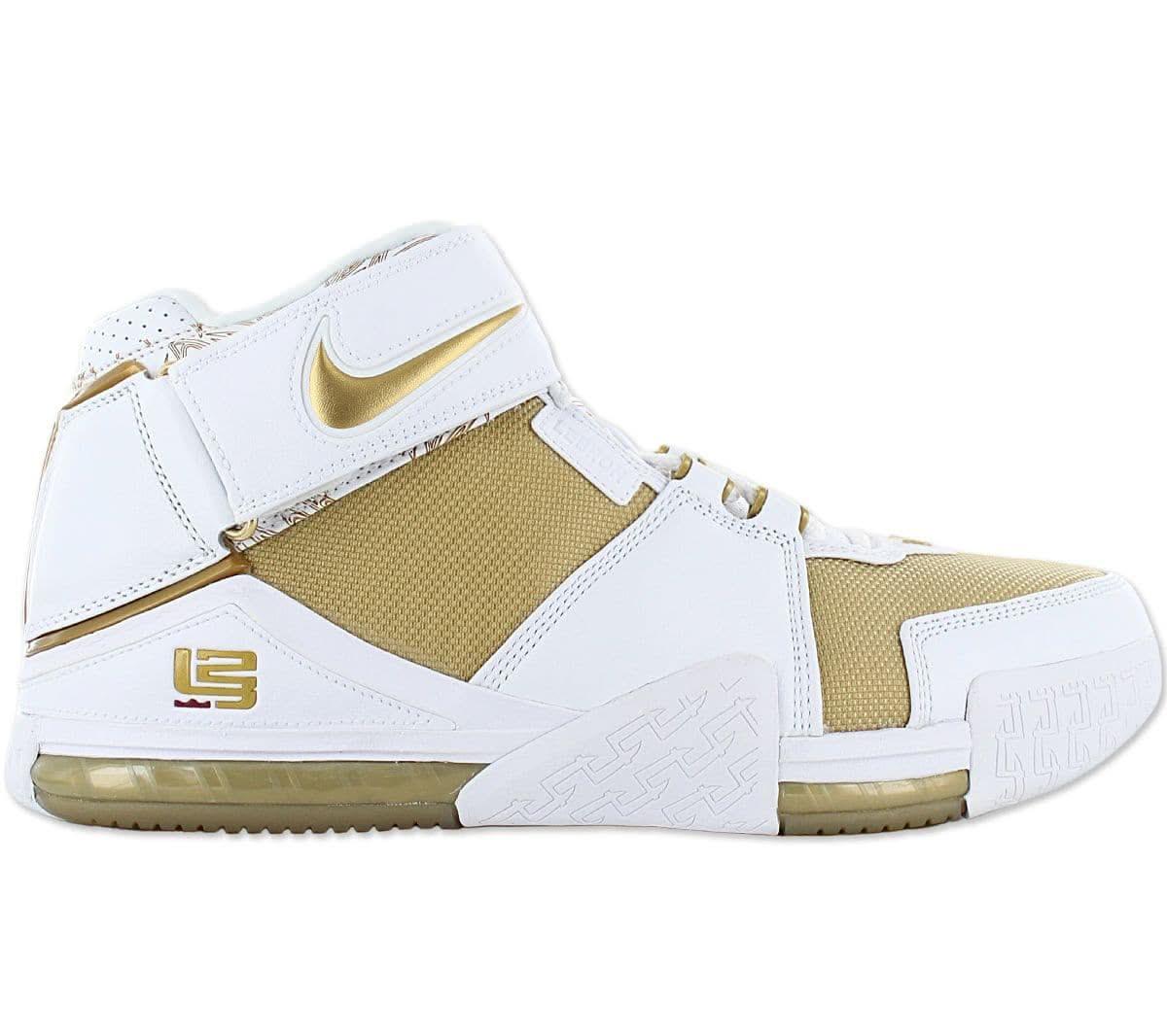 Nike LeBron Zoom 2 II - Maccabi - Herren Basketball Schuhe Weiß - Gold DJ4892 - 100 - Brandstyle24