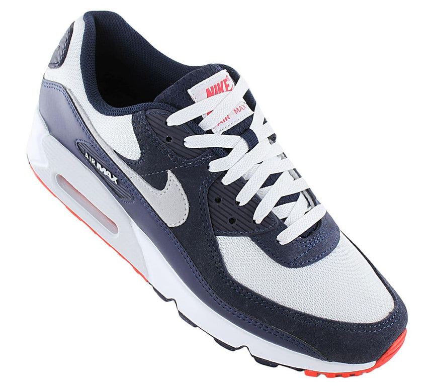 Nike Air Max 90 - Herren Sneakers Schuhe Weiß-Blau DM0029-400