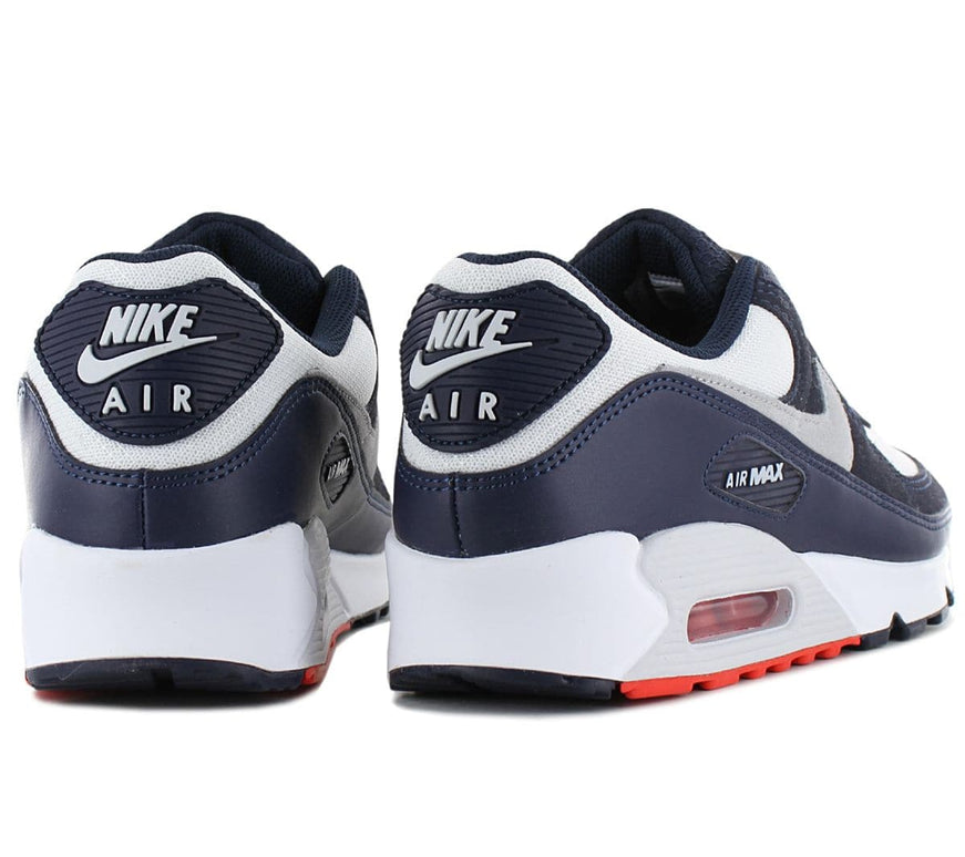 Nike Air Max 90 - Heren Sneakers Schoenen Wit-Blauw DM0029-400