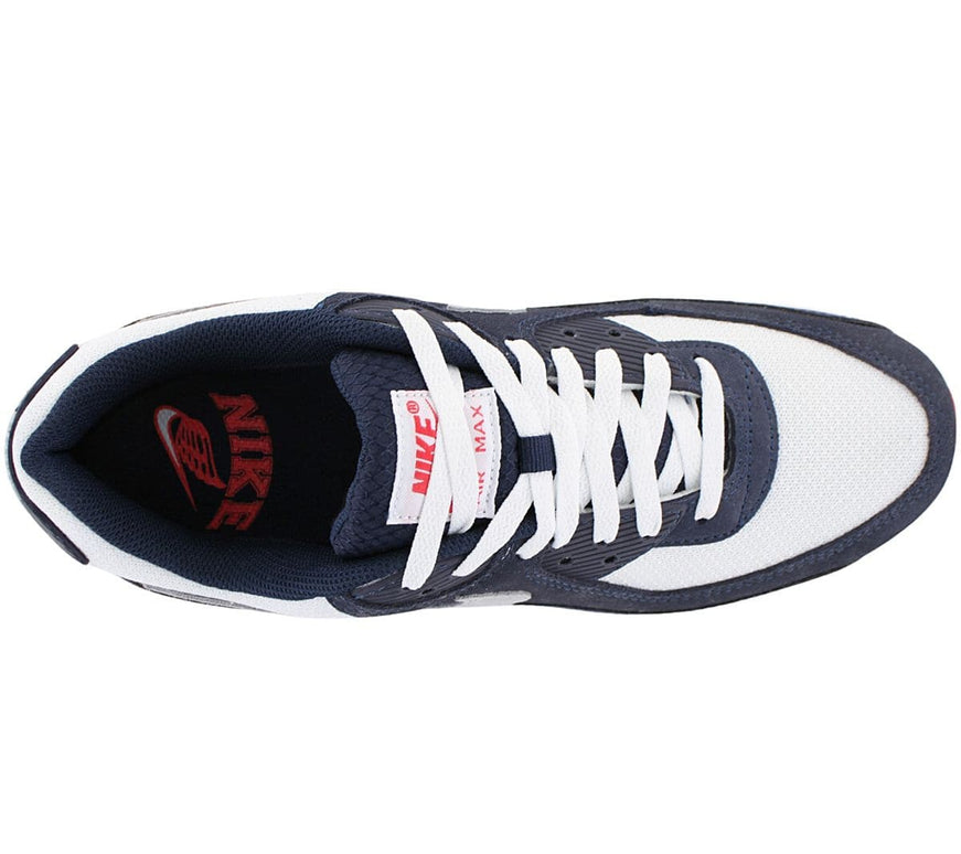 Nike Air Max 90 - Heren Sneakers Schoenen Wit-Blauw DM0029-400