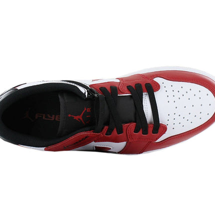 AIR JORDAN 1 Low FlyEase - Chaussures Homme Cuir Blanc-Rouge DM1206-163