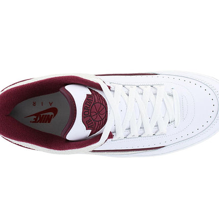 Air Jordan 2 Retro Low - Scarpe da ginnastica da uomo Bianche-Rosse DV9956-103