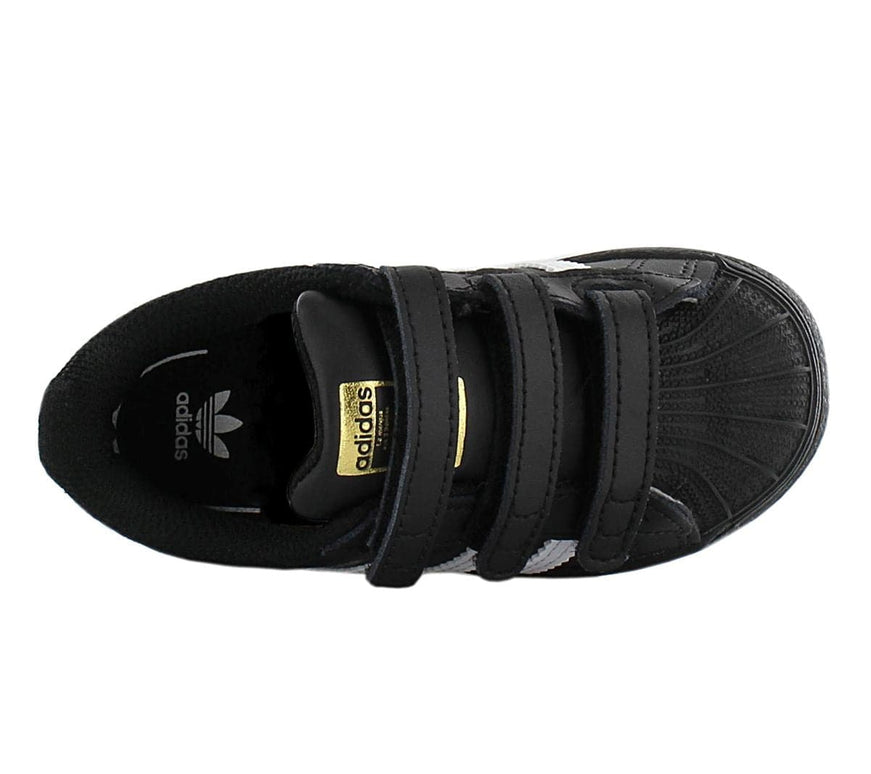 adidas Originals Superstar CF1 - Scarpe da bambino con velcro nere EF4843