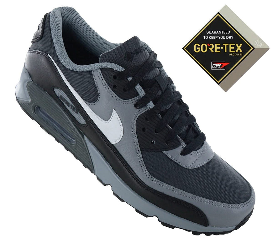 Nike Air Max 90 GTX - GORE-TEX - Herren Sneakers Schuhe Grau-Schwarz FD5810-002