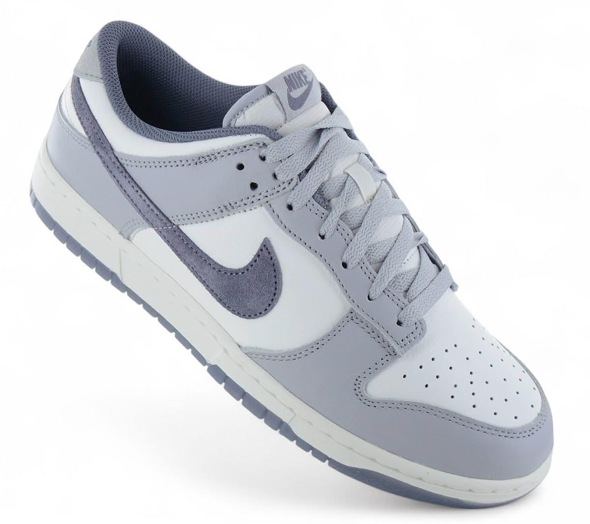 Nike Dunk Shoes Mens Size 10 White Gray Leather Low Retro FJ4188-001 Sneakers NIKE MENS Nike Dunk Low Retro SE  main image 3